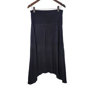 Cabi Black Midi Skirt Rayon & Spandex‎ Blend Womens Size M